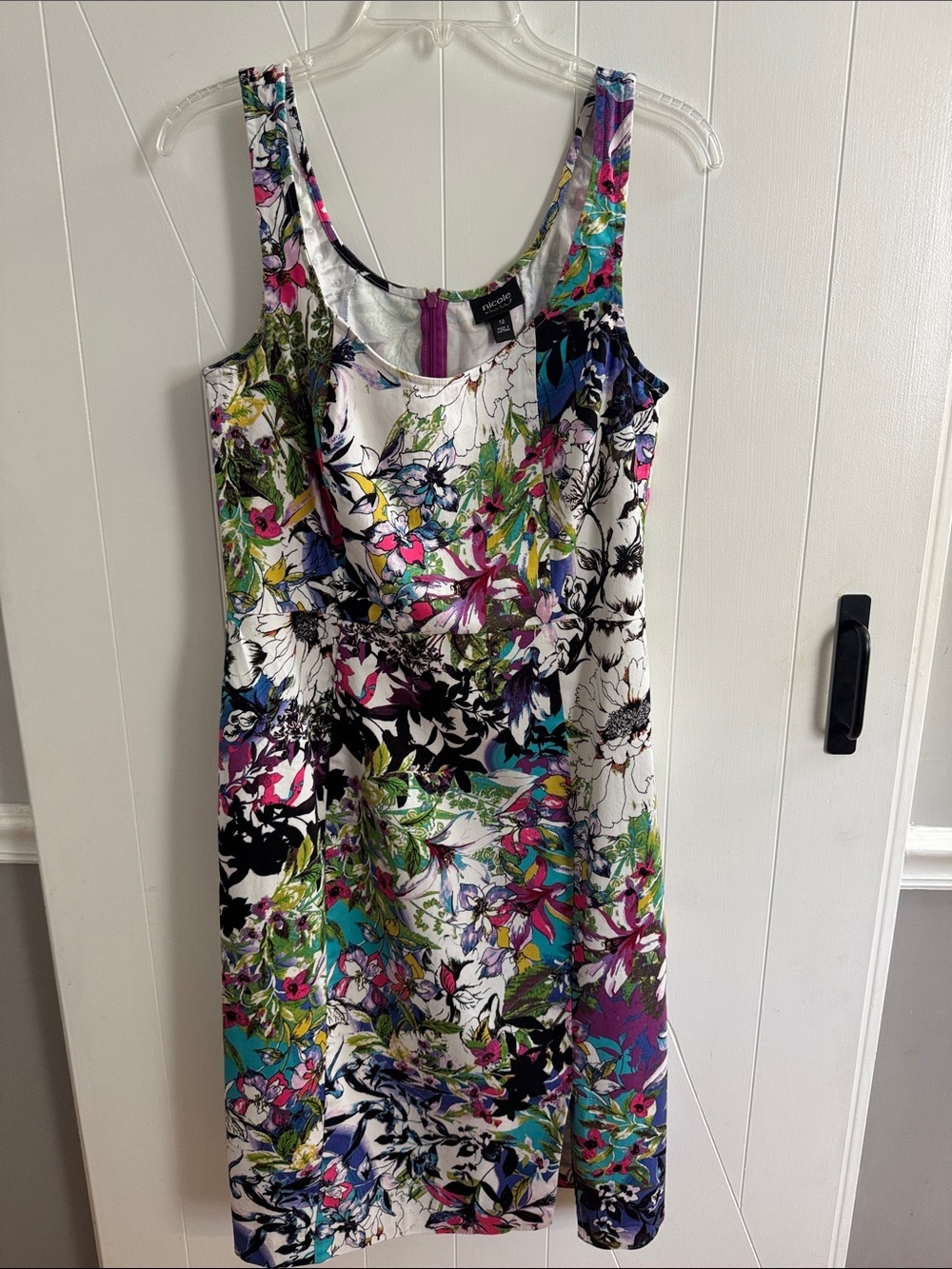 Nicole Miller Miami Mix Wild Flora Sheath Dress - size 12